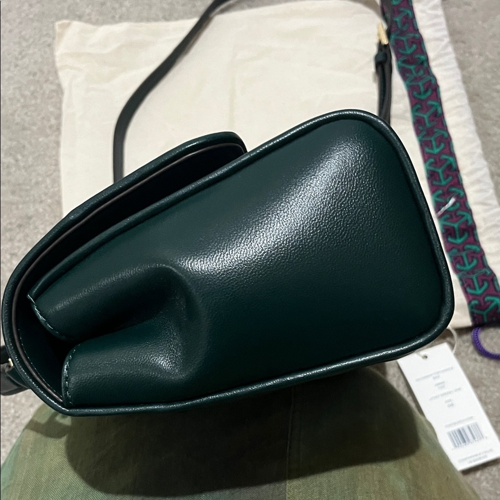 Tory Burch Dark Green Quilted Shoulder Bag - Picture 4 of 11